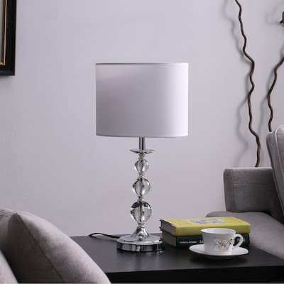 19.75 In. Ascending Crystal Orbs Chrome Table Lamp