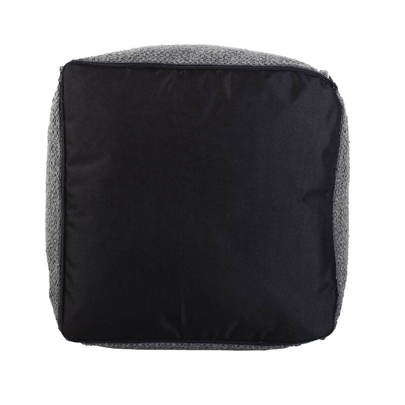 Allan Andrews Square Pouf Barbet Charcoal