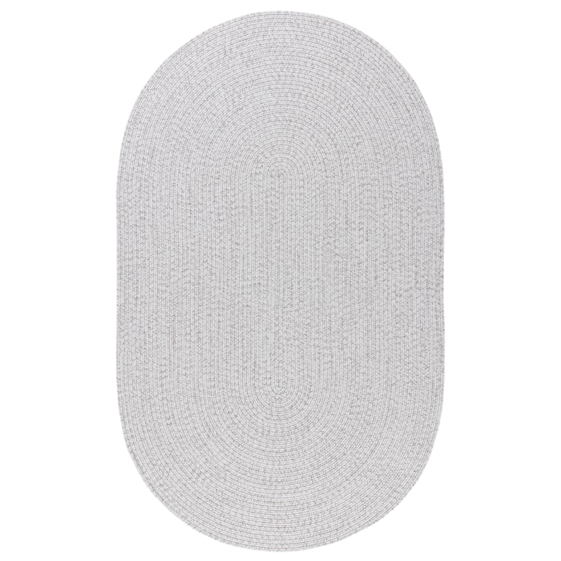 SAFAVIEH Handmade Braided Country Casual Lavada Rug - 8' x 10' Oval - Silver/Grey - Oval