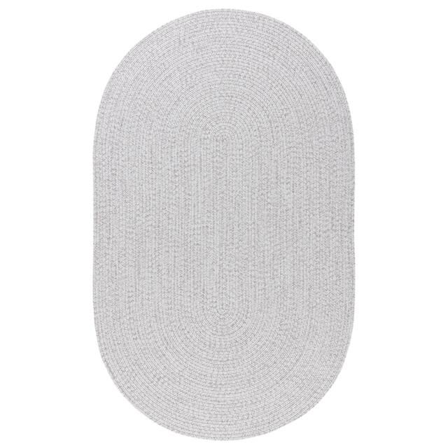 SAFAVIEH Handmade Braided Country Casual Lavada Rug - 6' x 9' Oval - Silver/Grey