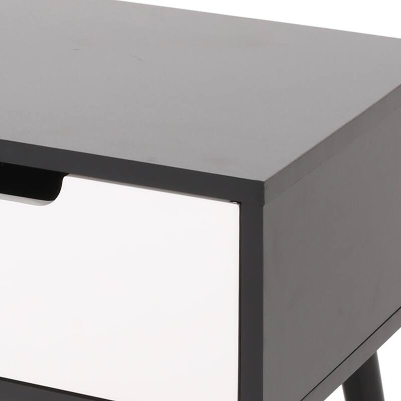 Roomfitters Modern End Table with Storage Drawer, Nightstand for Bedroom or Living Room