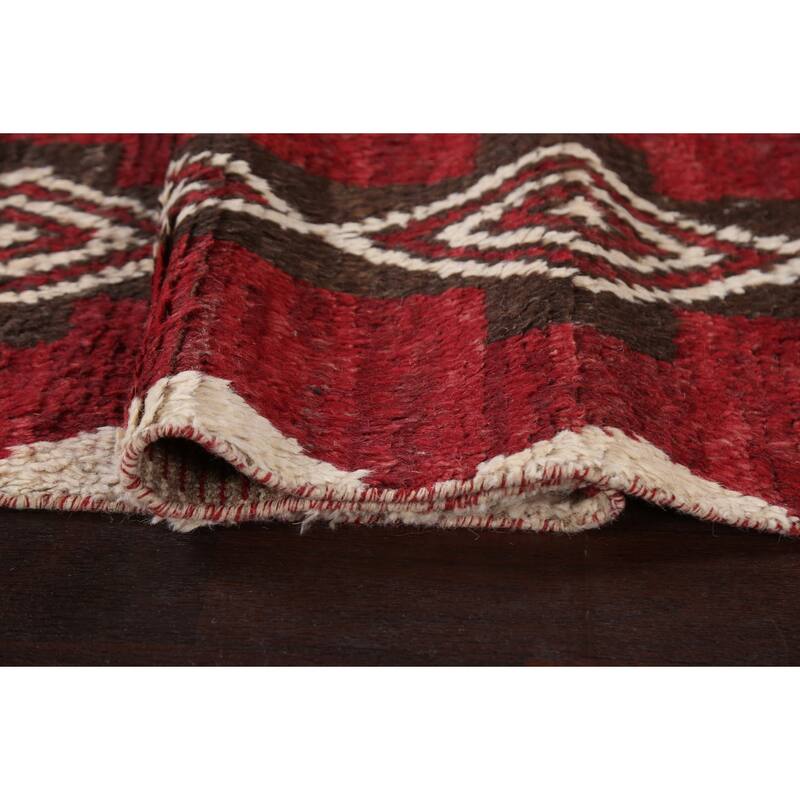 Geometric Tribal Moroccan Runner Rug Wool Hand-knotted Oriental Carpet - 2'4" x 12'5"