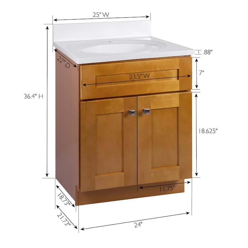 Design House 215590 Brookings 25" Free Standing Single Basin Vanity
