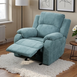 Chenille Manual Recliner with 3-Position Adjustable Backrest, Soft Foam Seat, Durable Frame, 330LB Weight Support
