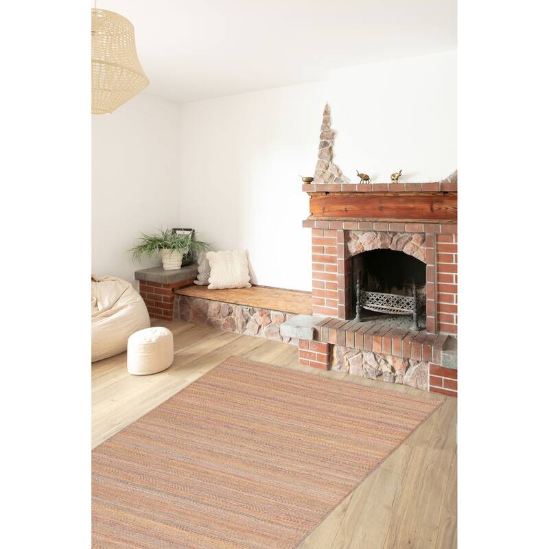 ECARPETGALLERY Flat-Weave Palas Denizli Tan Kilim - 5'4 x 7'6