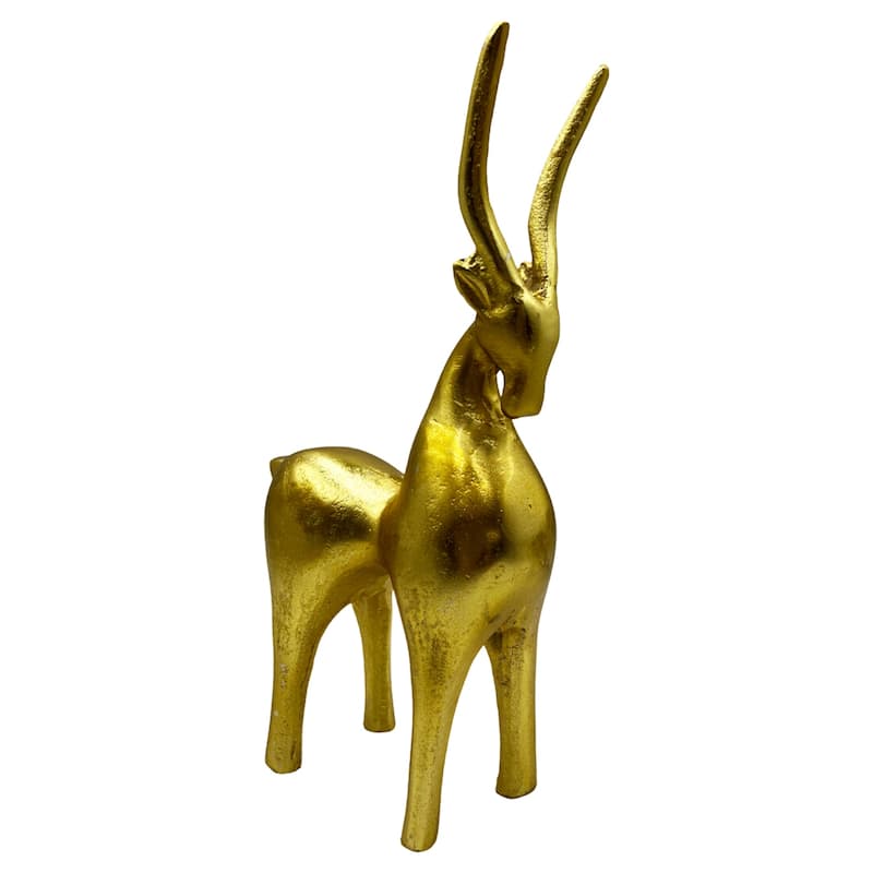 12 Inch Tall Decorative Handmade Aluminum Goat Sculpture - 6 x 3 x 12 in