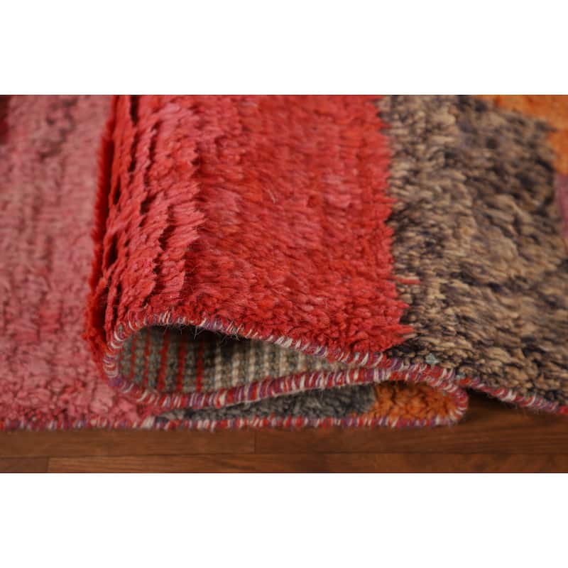 All-Over Plush Moroccan Area Rug Handmade Wool Carpet - 8'0" x 10'7"