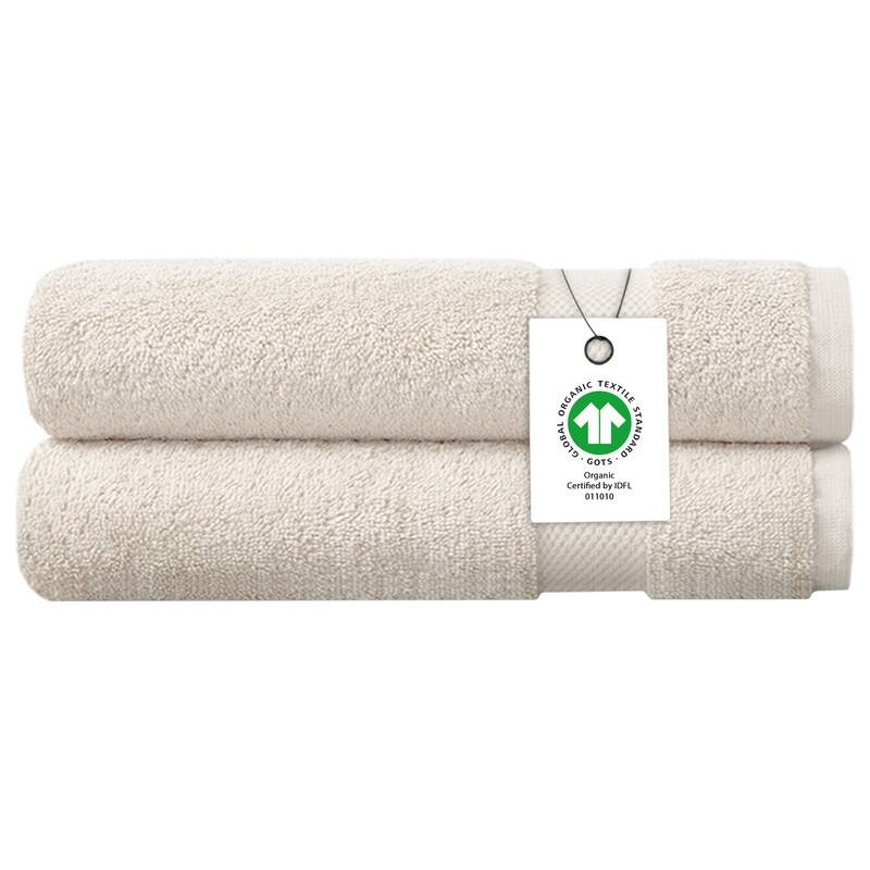 Delara Organic Cotton Feather Touch Quick Dry 650 GSM Bath Sheet, 36"X70"