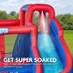 preview thumbnail 4 of 12, Sunny & Fun Compact Bounce-A-Round Inflatable Water Slide Park & Bounce House with Air Pump