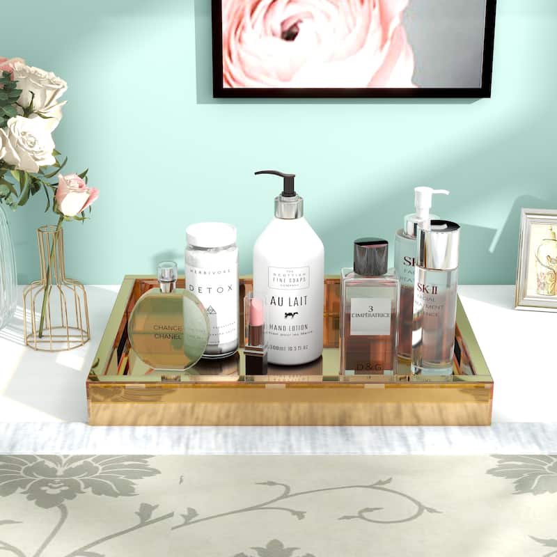 Mirror Glam Tray Decorative Tray