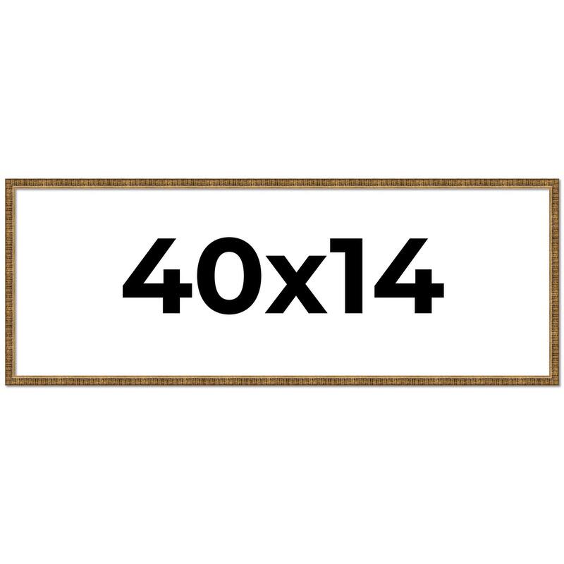 40x14 Frame Gold Picture Frame - Complete Modern Photo Frame Includes