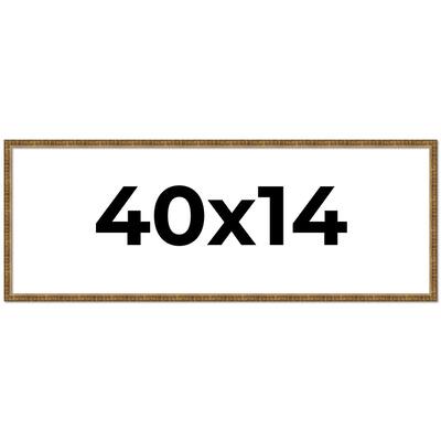 40x14 Frame Gold Picture Frame - Complete Modern Photo Frame Includes