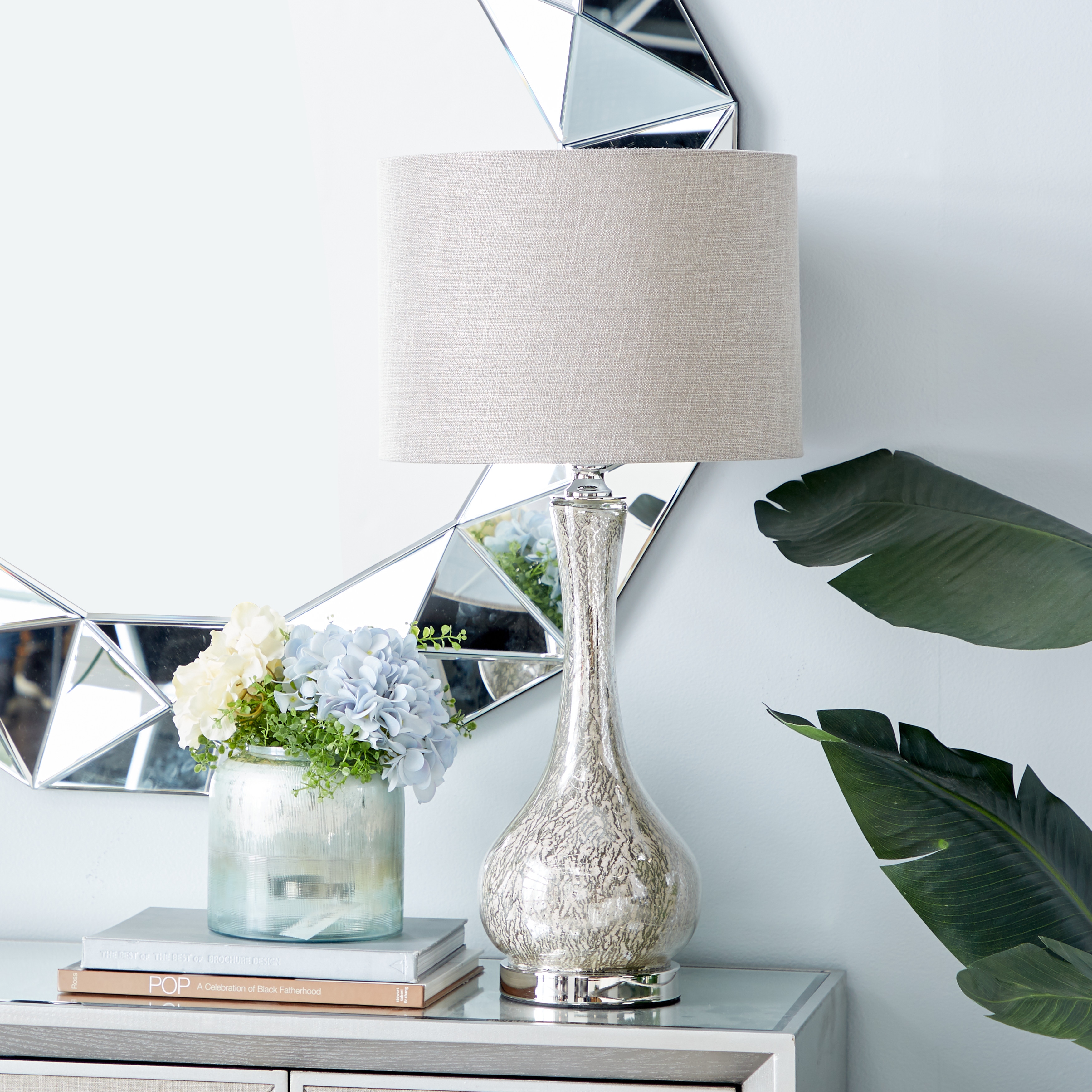Tall mercury glass lamps cheap