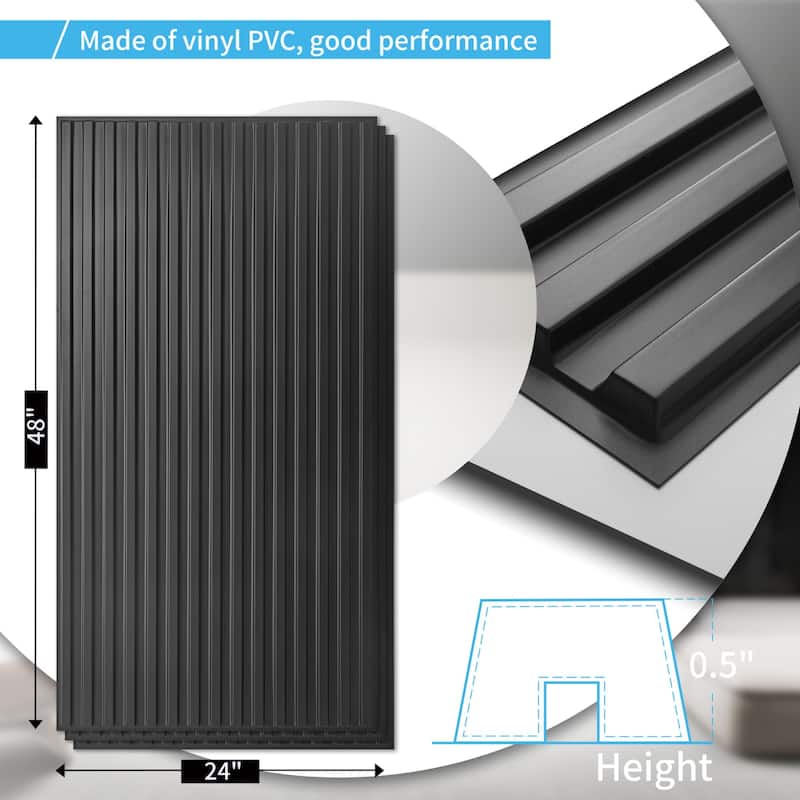Art3d PVC Drop Ceiling Tiles,Slat Design Wall Panels,2X4 ft,12Pcs