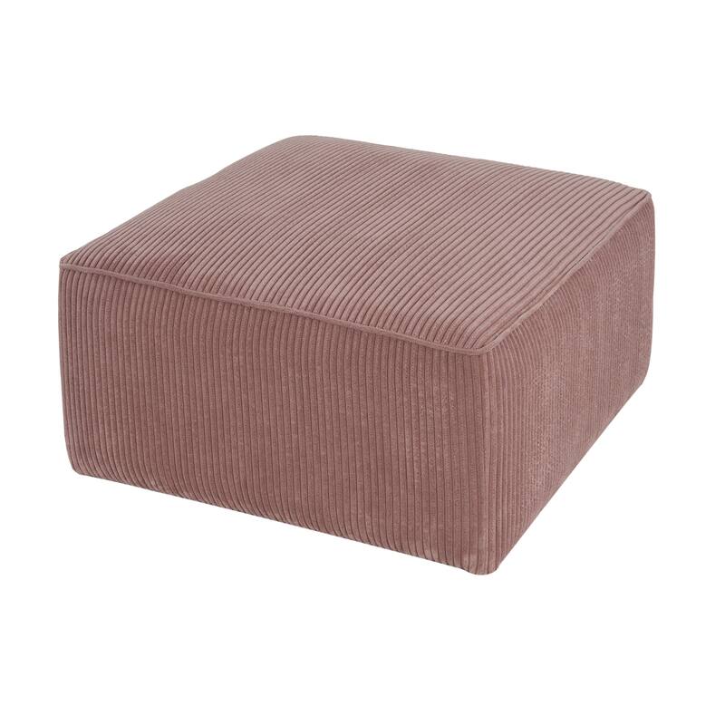 Roomfitters Square Upholstered Ottoman Coffee Table with Modern Low Profile Design