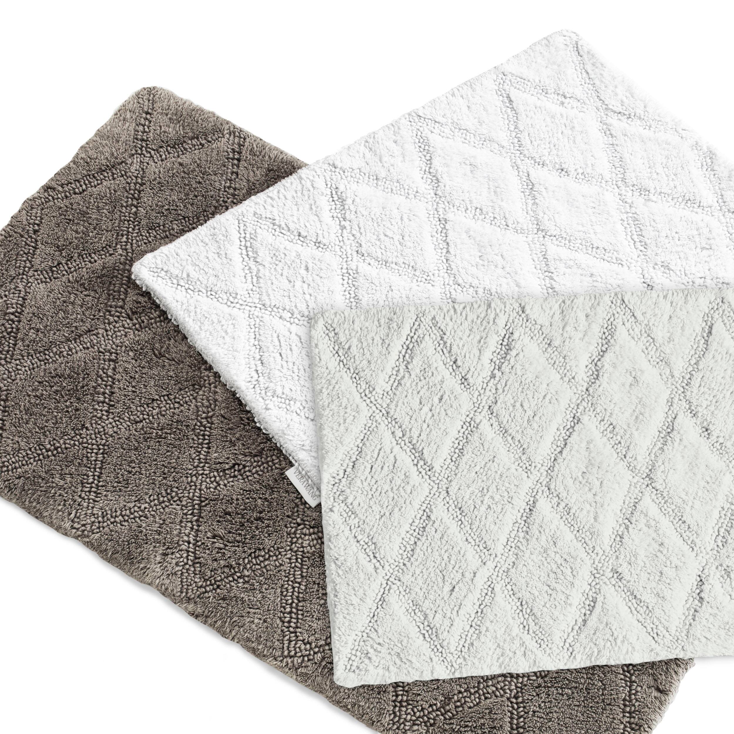 Vera Wang Tufted Diamond 2 Piece Reversible Bath Rug Set On Sale