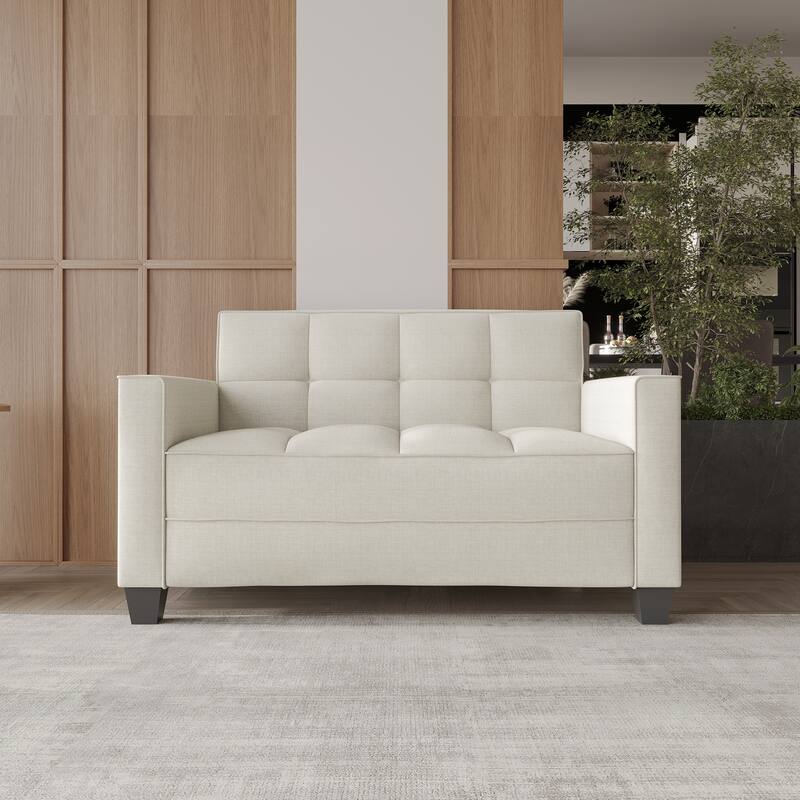 CraftPorch Chic Modern Linen Upholstered Loveseat