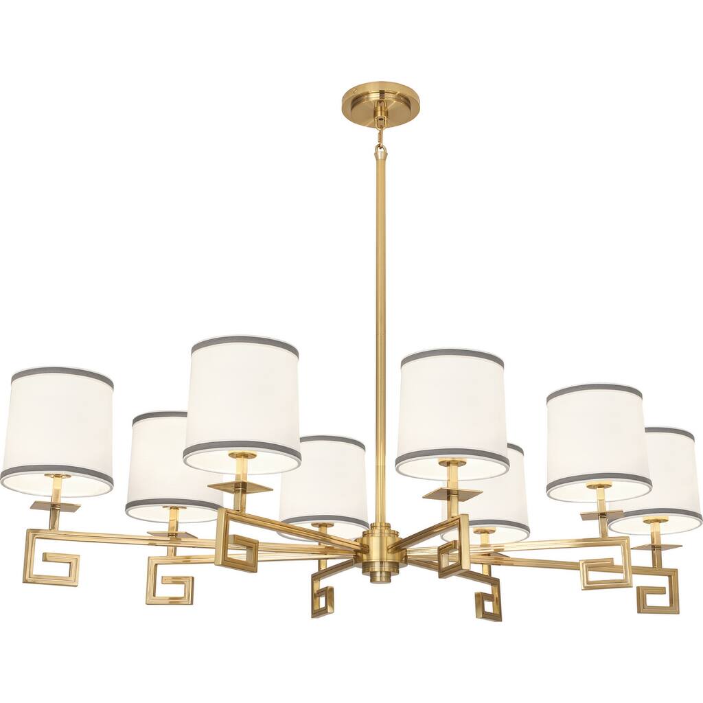 Robert Abbey 444 Eight Light Chandelier Jonathan Adler Mykonos Modern Brass - One Size