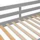 preview thumbnail 13 of 11, Twin over Twin Floor Bunk Bed with 4 Storage Drawers & 3 Shelves, Wooden Bunk Bed Frame w/Built-in Ladder, Safety Guardrail,Grey