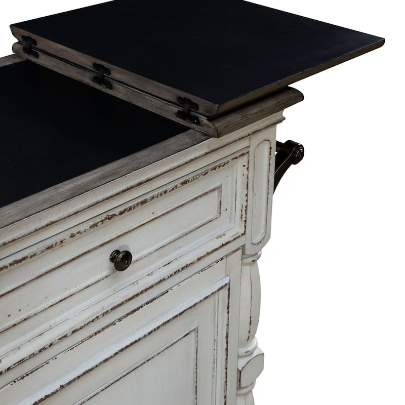 Liberty Furniture Magnolia Manor Bar Cart with Flip Top - Width 38" x Depth 15" x Height 38"