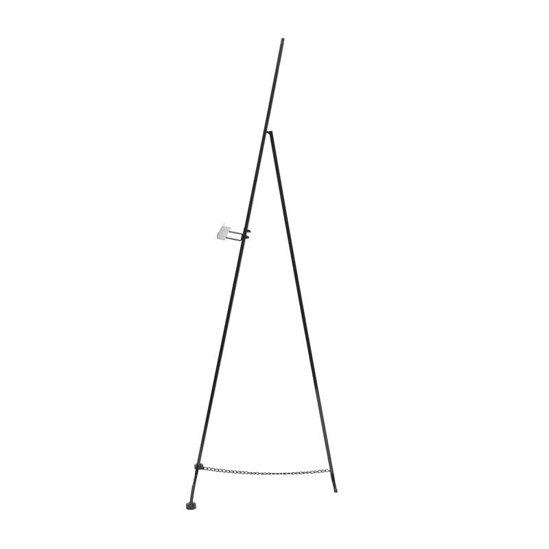 Black Metal Tall Adjustable Floor 3 Tier Display Easel