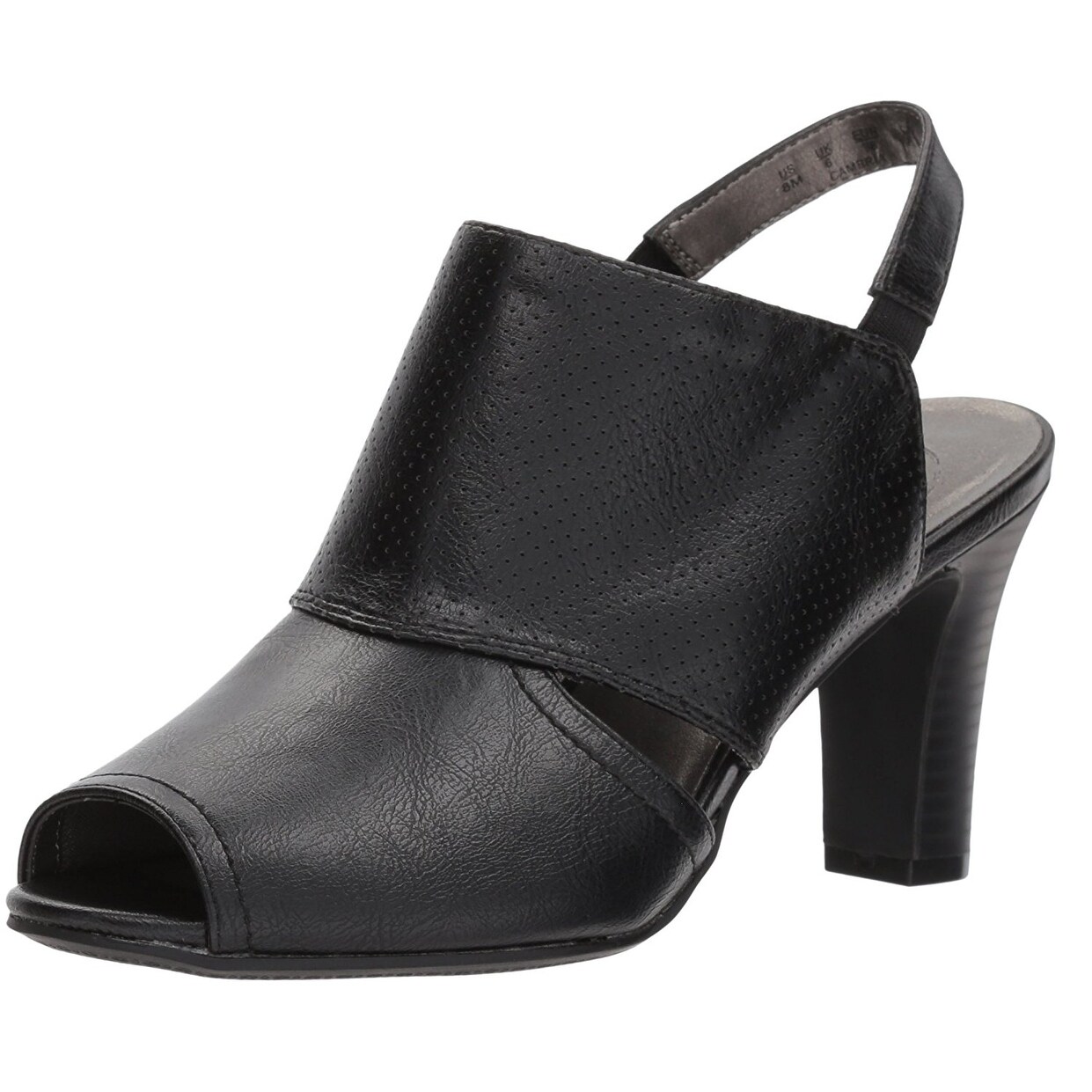 lifestride peep toe slingback heels