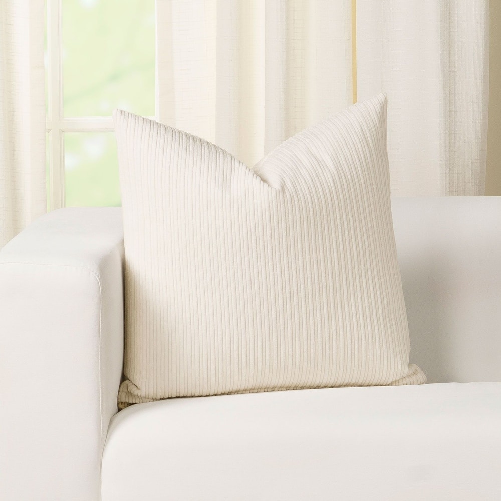 Noris Bone Embossed Velvet Throw Pillow