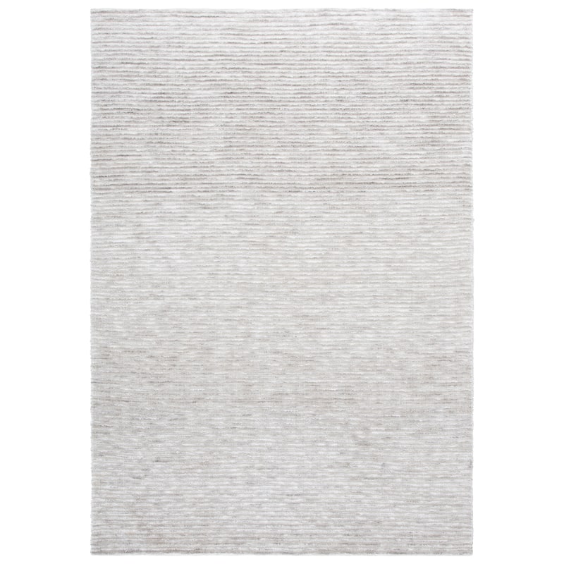 SAFAVIEH Audrey Poula Modern Stripe Rug - 5' x 7' - Light Grey/Ivory