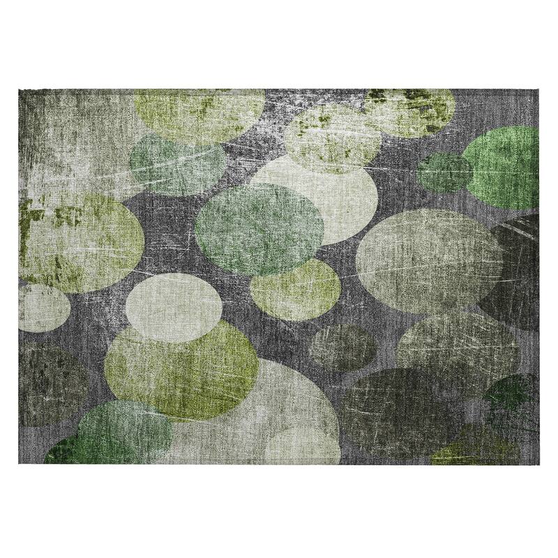 Machine Washable Indoor/ Outdoor Bubbles Chantille Rug