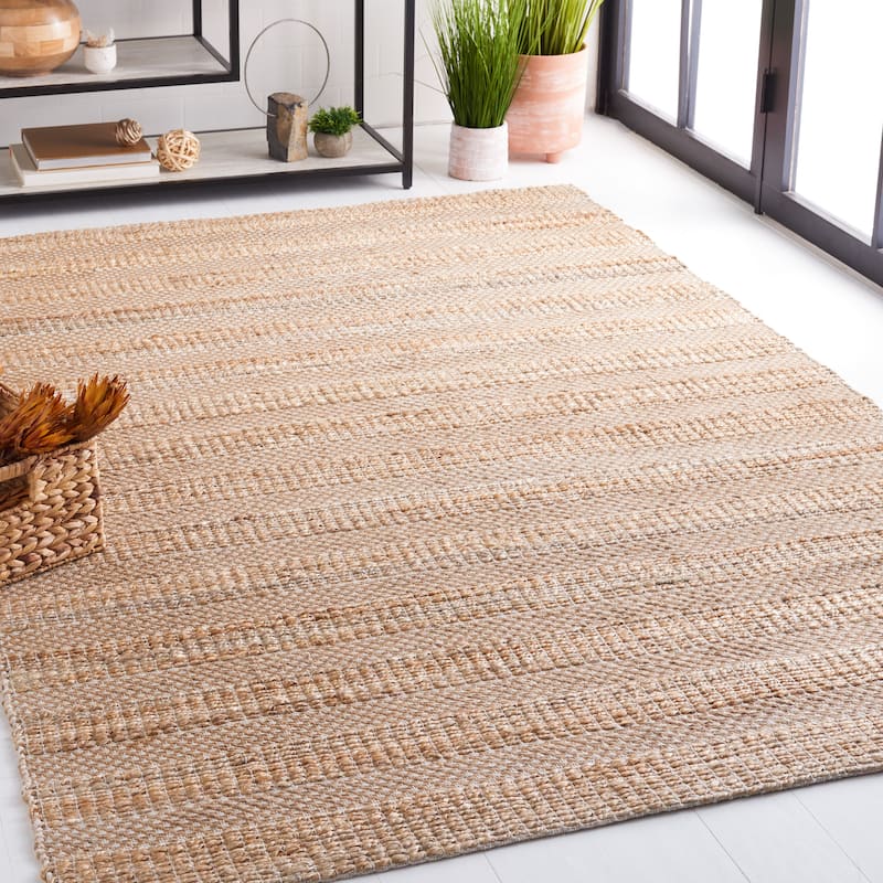 SAFAVIEH Handmade Natural Fiber Samira Geometric Seagrass Rug - 10' x 14' - Ivory/Natural