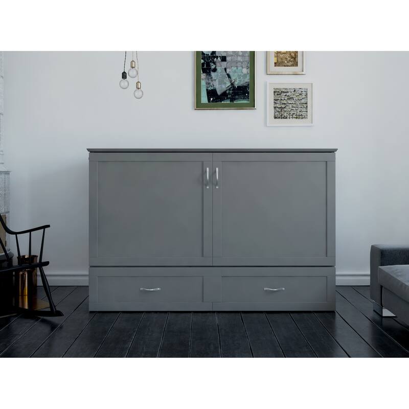 Hamilton Murphy Bed Chest with Storage Drawer and Built-In Charger