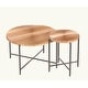preview thumbnail 23 of 22, Crafted Wood Radial Pattern Coffee Table Set