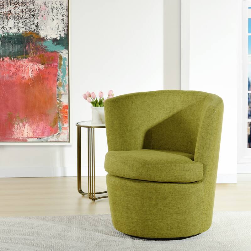 StyleCraft Barrel Swivel Accent Chair