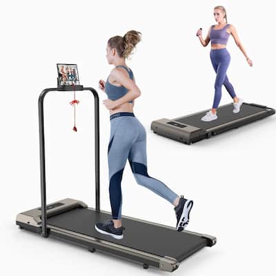 Under Desk Treadmills Low Noise Walking Pad, Lightweight Portable with Remote Control LED Display
