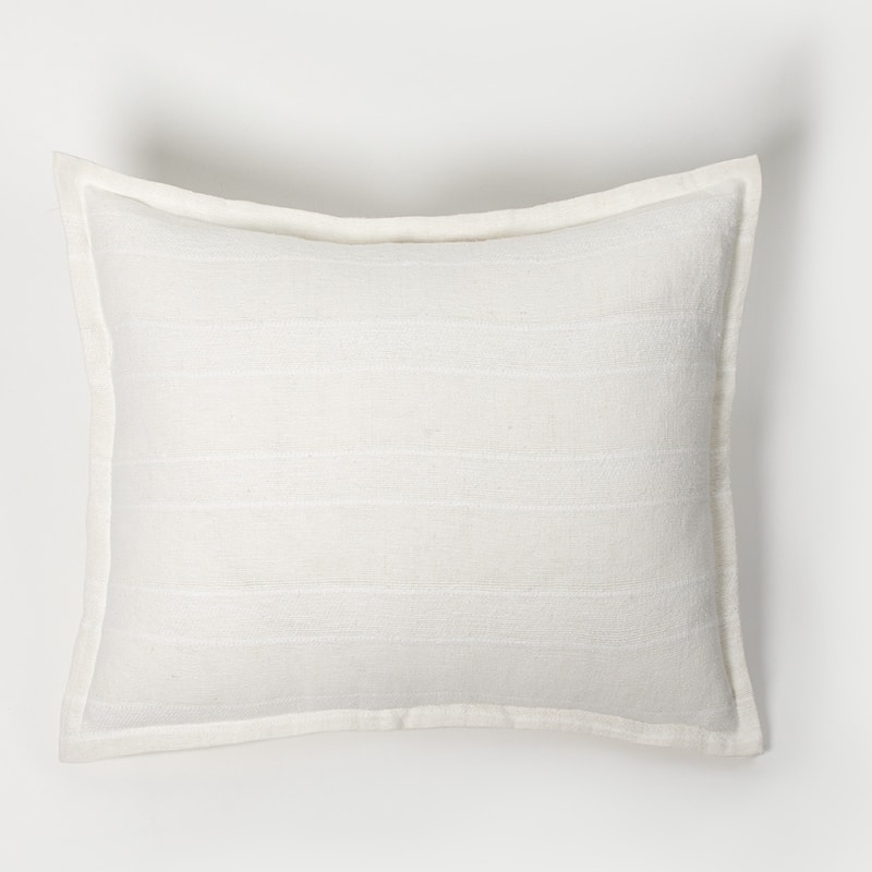 Rugby Sham, White, Standard - Euro Square - White