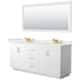 Option White / White Quartz Top / Brushed Gold Hardware