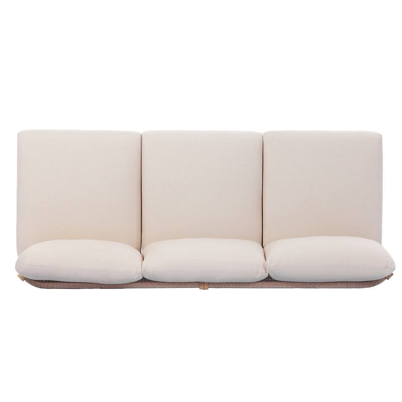 Christopher Knight Home - Outdoor 5-Piece Wooden & Rope Woven Patio Conversation Set with Cushions and Coffee Table