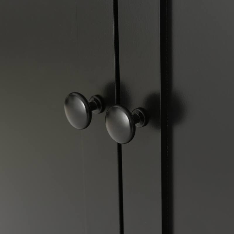 54.33'' Solid Wood Kitchen Island Cart with Locking Wheels, Spice Rack, Towel Rack, 4 Door Cabinet and 2 Drawers