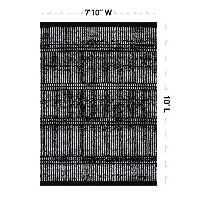 Contemporary Minimalistic Stripe LInes Area Rug