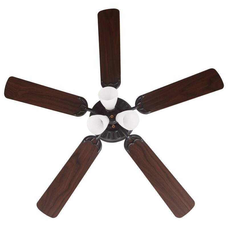 Design House 157388-ORB Millbridge 52-Inch Traditional 3-Speed 5-Blade LED Indoor Hugger/Low Profile Ceiling Fan