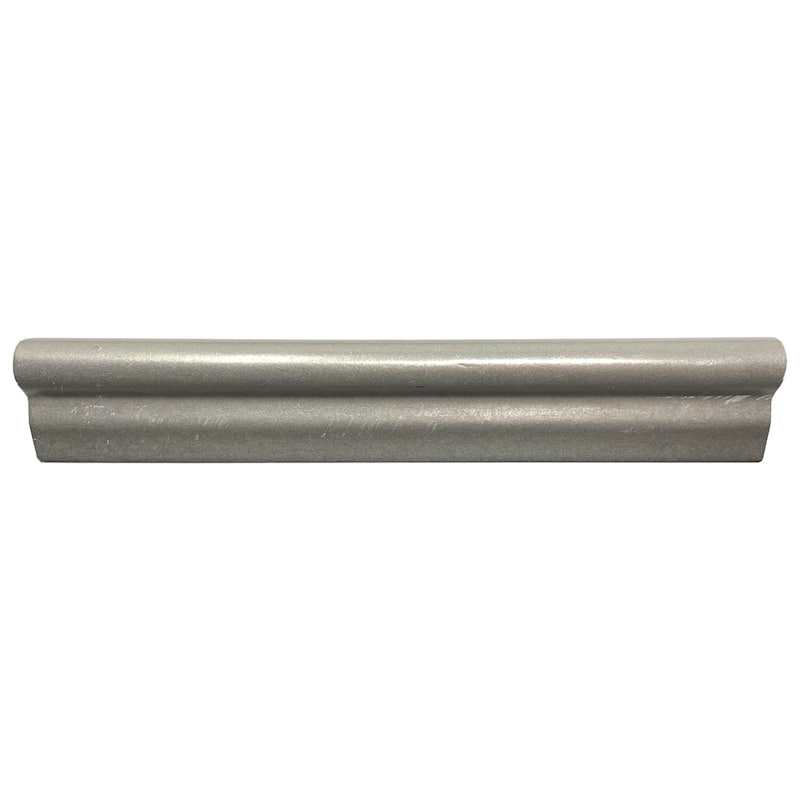 1.3 inch x 8 inch Matte Metallic Chair Rail Wall Tile Trim - Sample - Silver