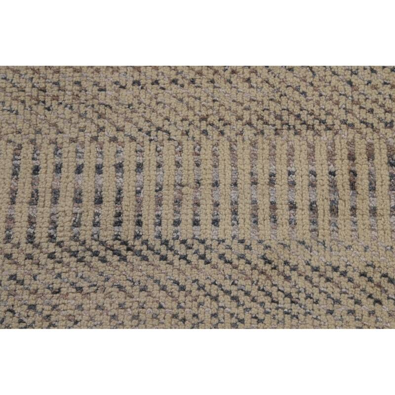 Beige Moroccan Area Rug Hand-Knotted Oriental Wool Carpet - 4'11" x 7'10"