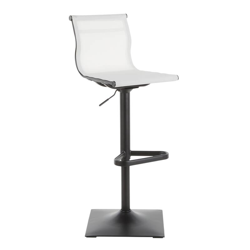 Porch & Den Bixby Adjustable Bar Stool in Black Metal