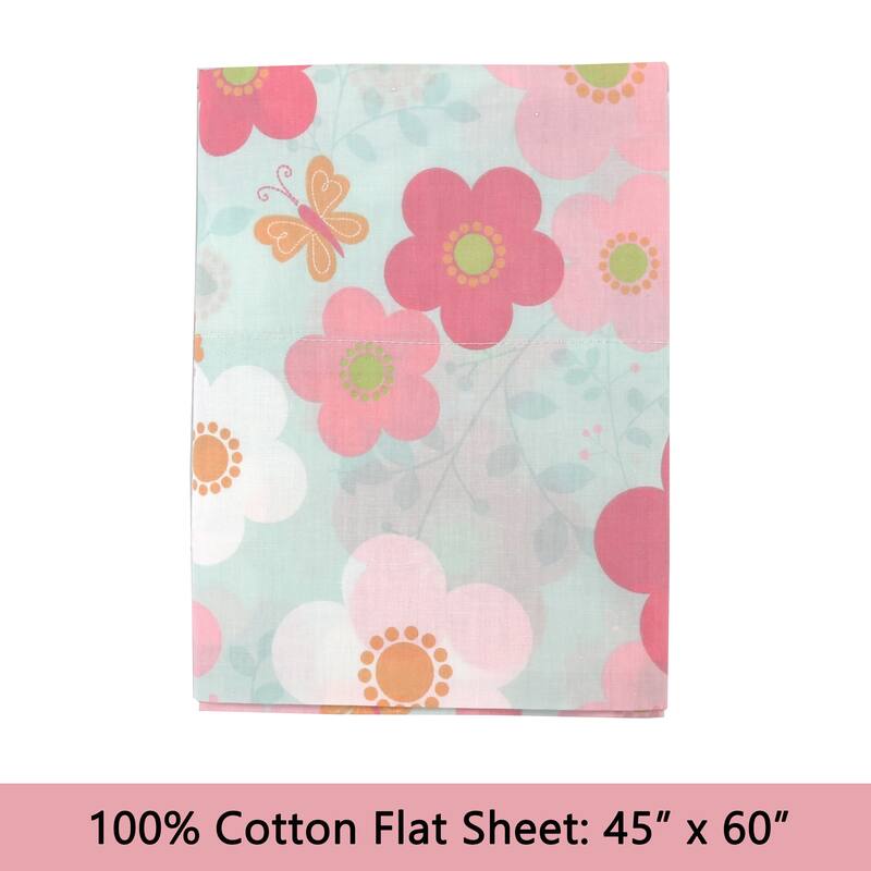 3-Piece Cotton Toddler Sheet Set for Kids Boys & Girls (Animals, Fish, Sports, Floral)