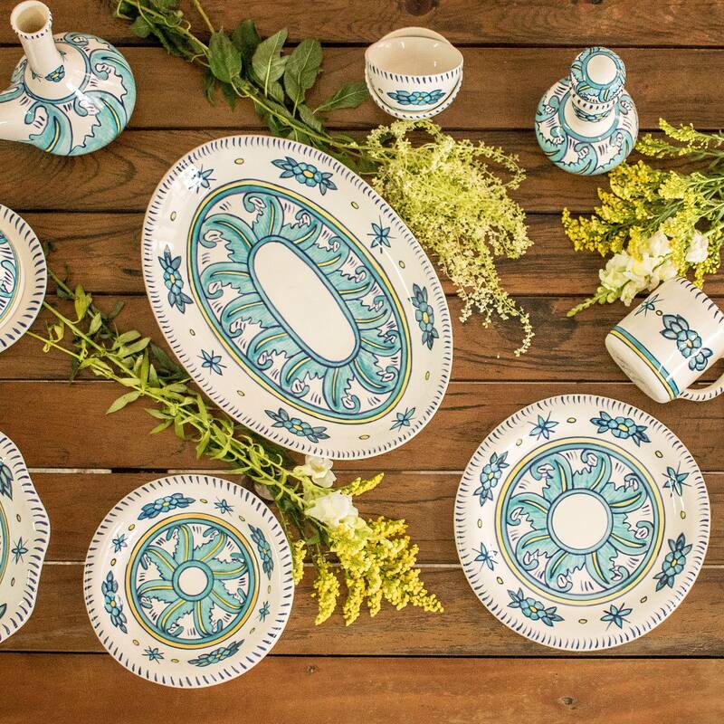 Novica Handmade Bermuda Ceramic Plates (Pair)