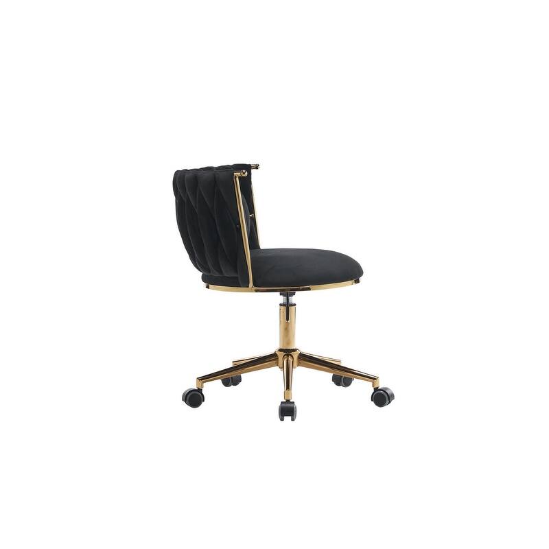 Modern/Luxury Upholstered Adjustable Swivel Office Chair with Wheels