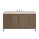 preview thumbnail 49 of 51, James Martin Vanities Chicago 60" Single Vanity, Whitewashed Walnut Eternal Marfil Quartz
