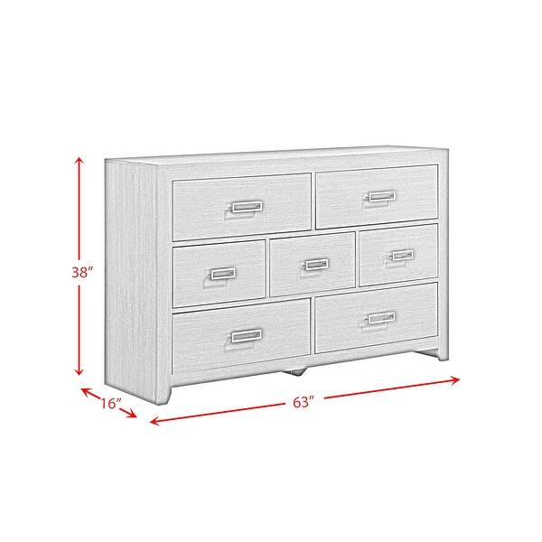 Picket House Furnishings Roma 7-Drawer Dresser in Grey