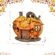 preview thumbnail 7 of 9, Glitzhome 8.5"L Fall Lighted Resin Pumpkin House Table Decor with Timer