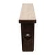 preview thumbnail 9 of 10, Modern Edge Travertine Console Table with Wood Base - 47", Tan & Brown - 46.25"